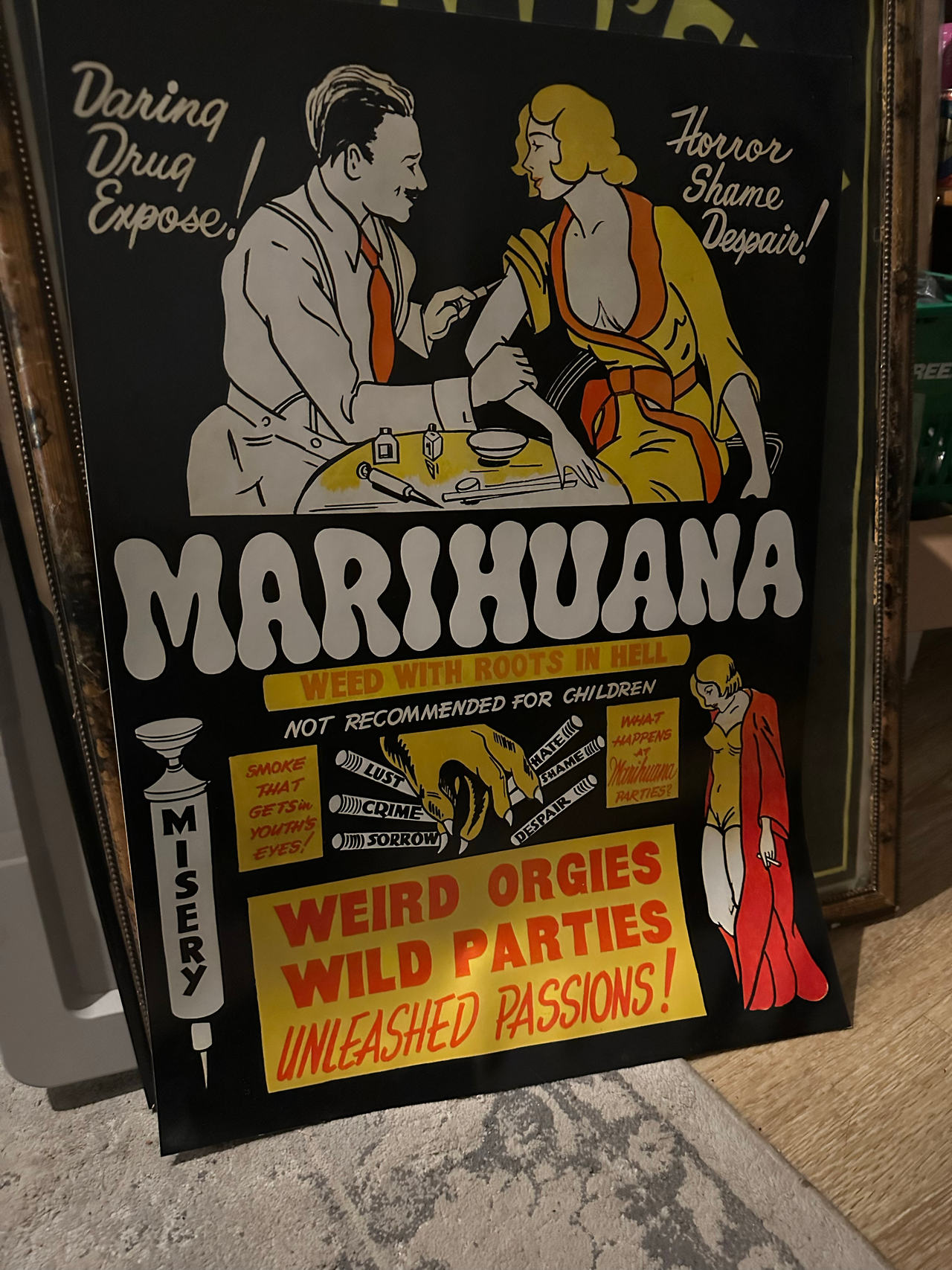 Marihuana Weed with Roots in Hell Vintage Movie Poster