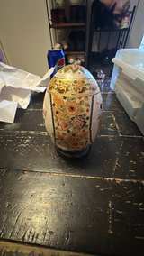 Vintage Satsuma Style Porcelain Egg with Wooden Stand - Image 6