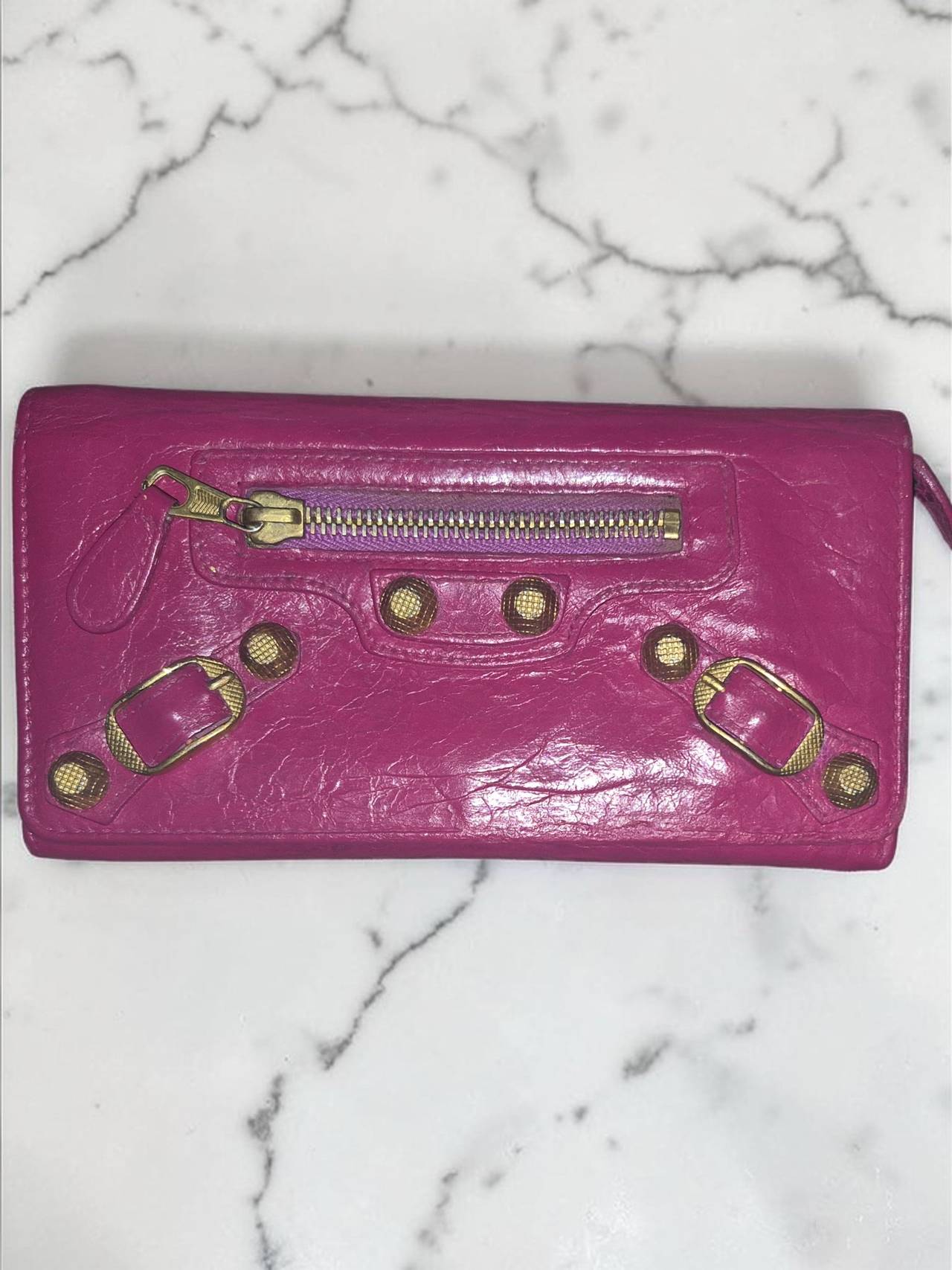 authentic Balenciaga Giant 12 Gold Continental Wallet