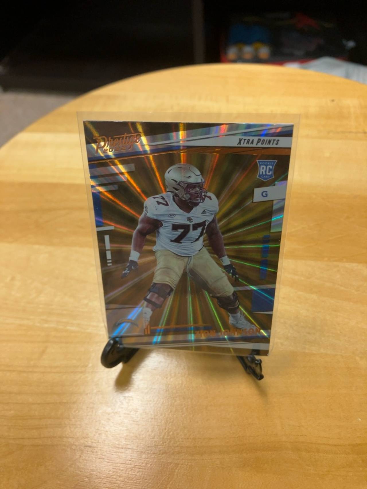 Panini Prestige Zion Johnson Rookie Astral #381 Los Angeles Chargers