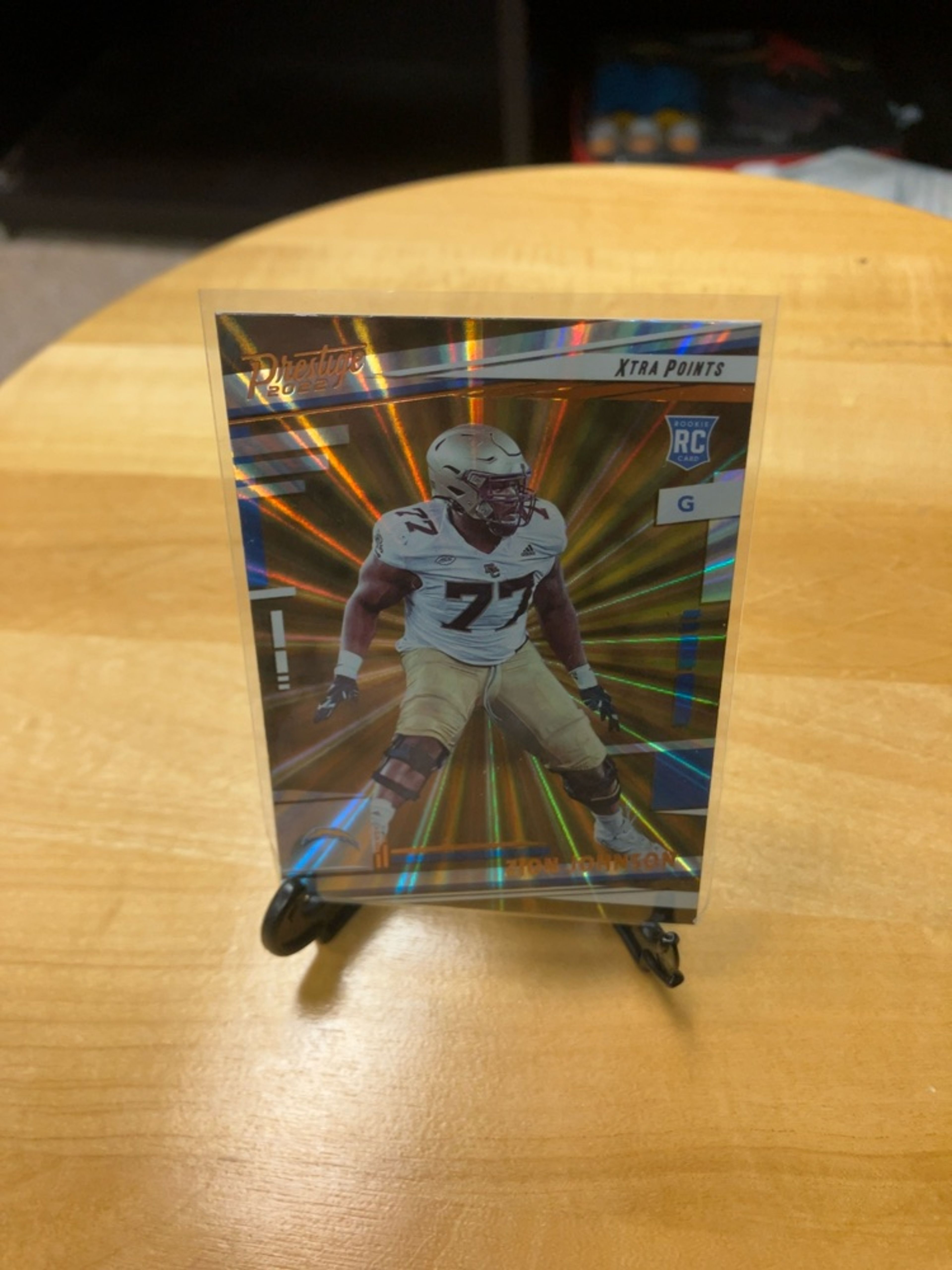 Panini Prestige Zion Johnson Rookie Astral #381 Los Angeles Chargers