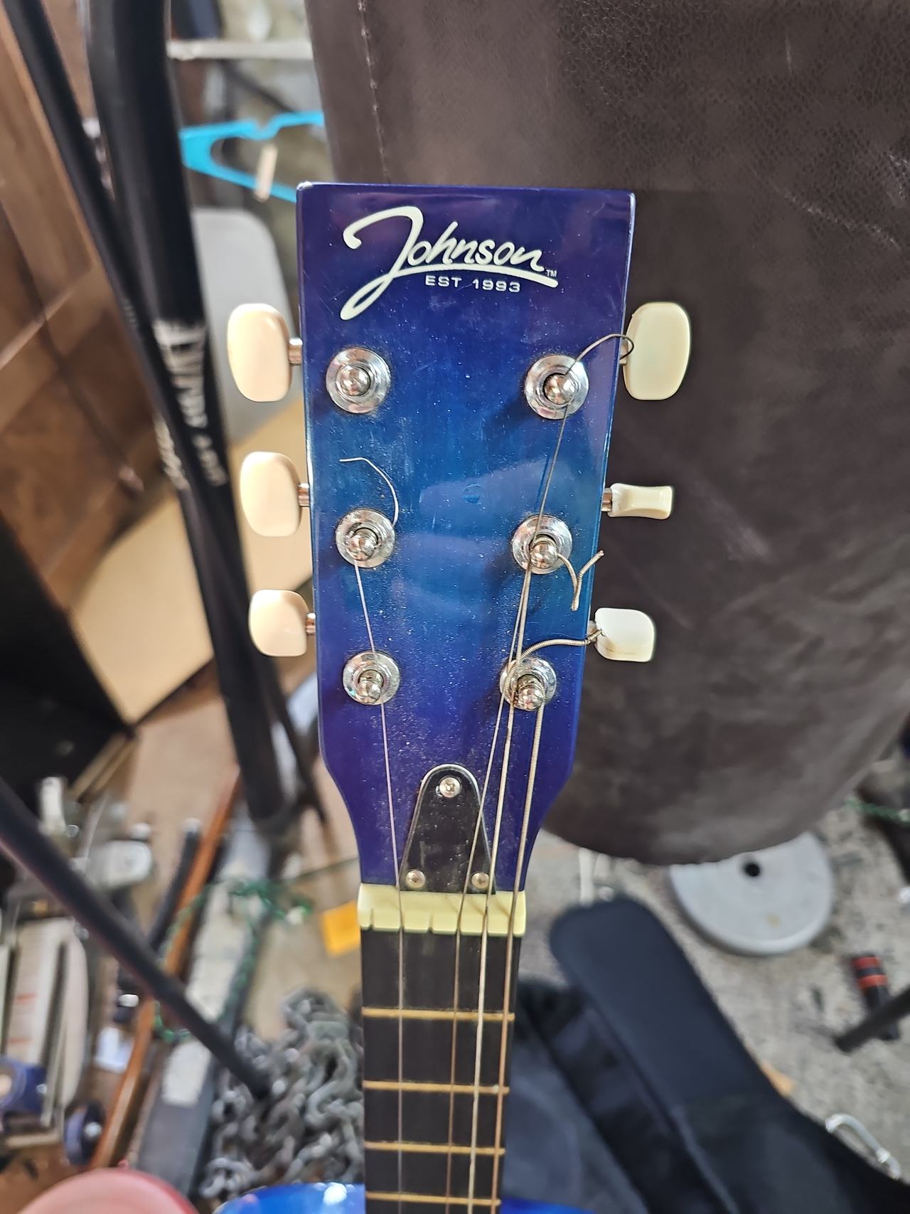 Johnson Acoustic Guitar Blue Burst