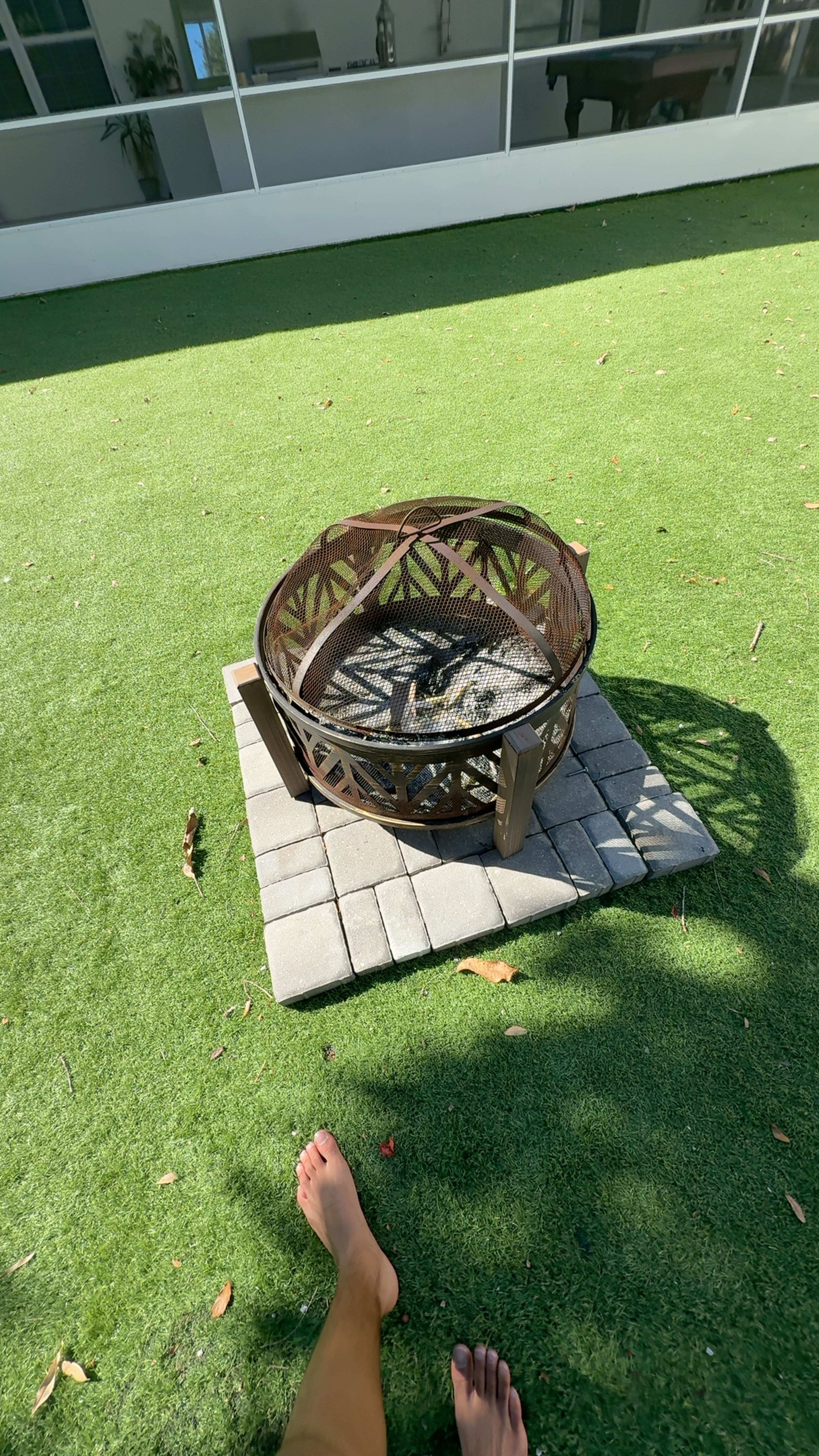 Sunjoy 31" Black Steel Wood Burning Fire Pit