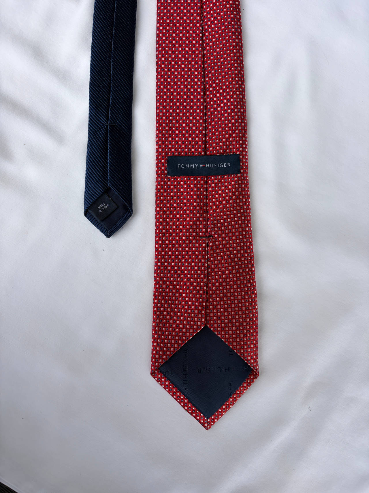 Tommy Hilfiger Red Dotted Silk Tie
