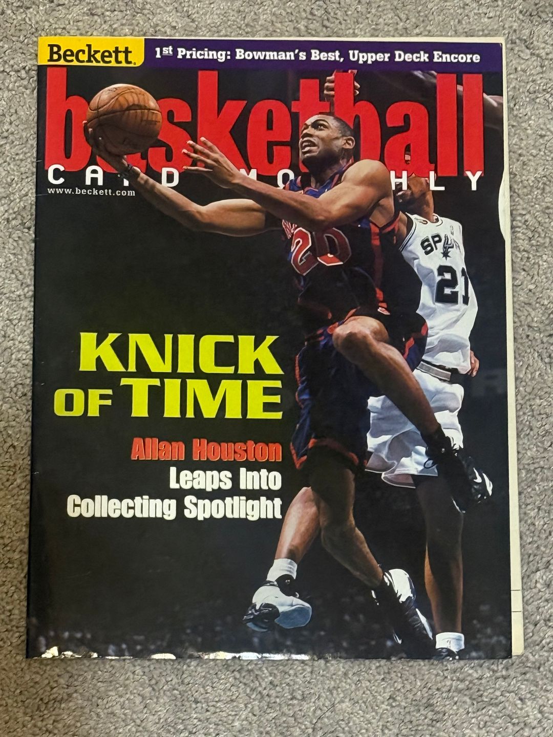 Beckett Basketball Card Monthly February 1998 Allan Houston