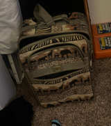 American Flyer Safari Animal Tapestry Rolling Suitcase - Image 1