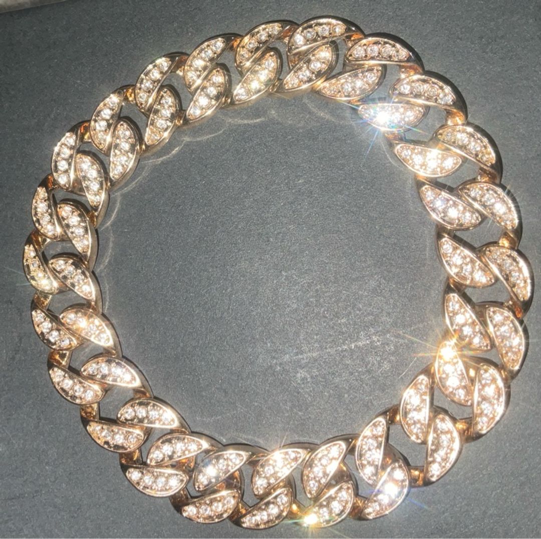 Cuban Link Chain Necklace Rose Gold 15mm 26-inch