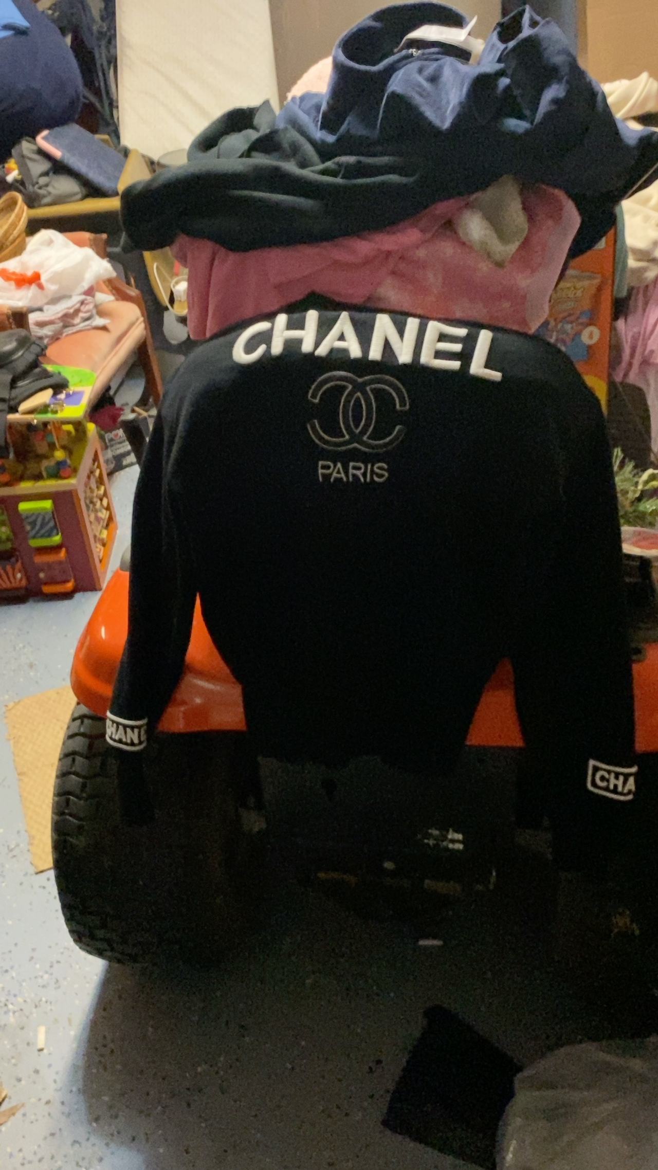Chanel Vintage Black Pullover Sweatshirt
