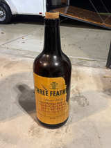 1940’s Three Feathers Blended Whiskey 28” Tall Oversized Display Bottle - Image 1