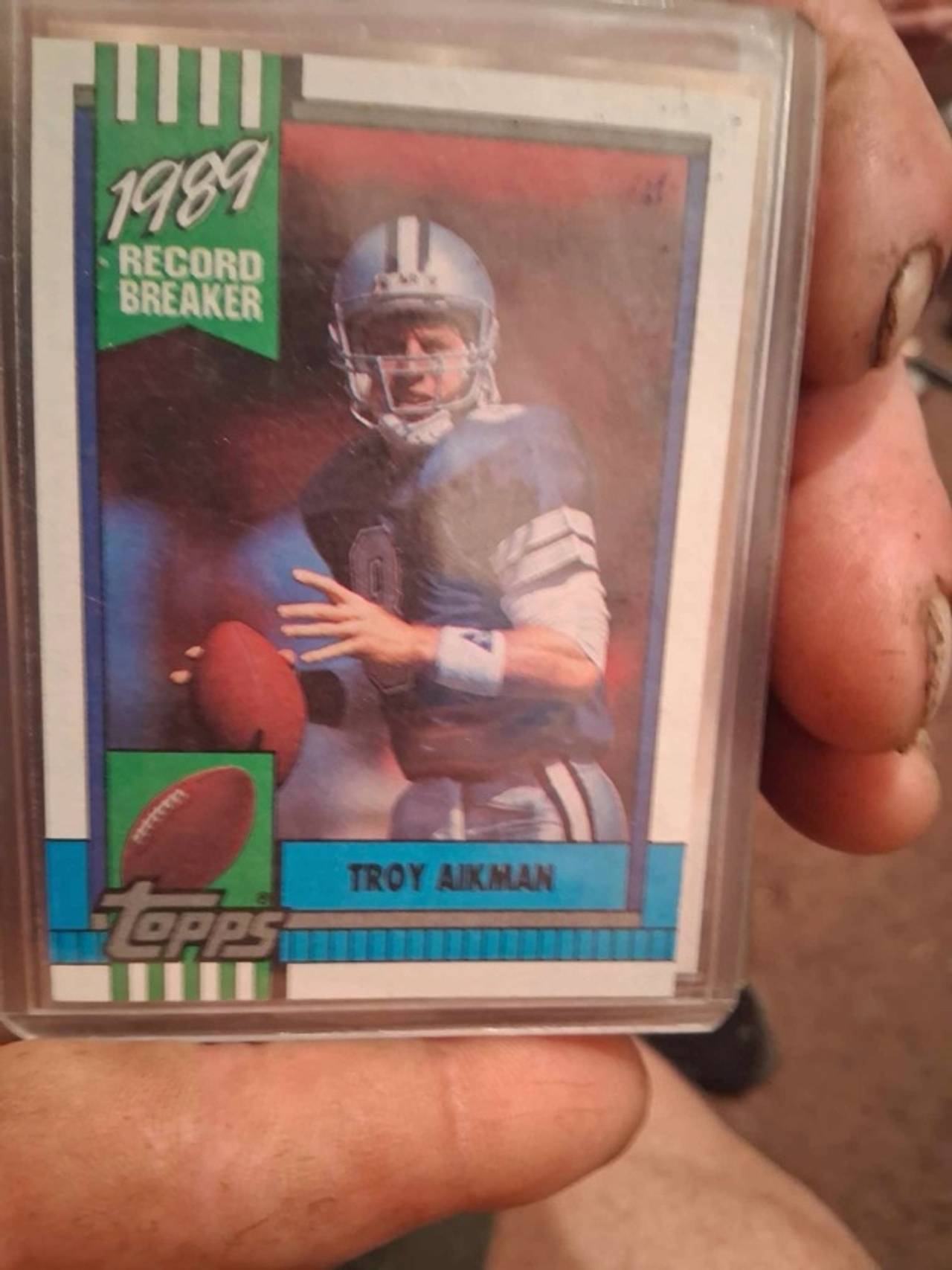 Topps Tiffany 1990 Troy Aikman Rookie Record Breaker #3