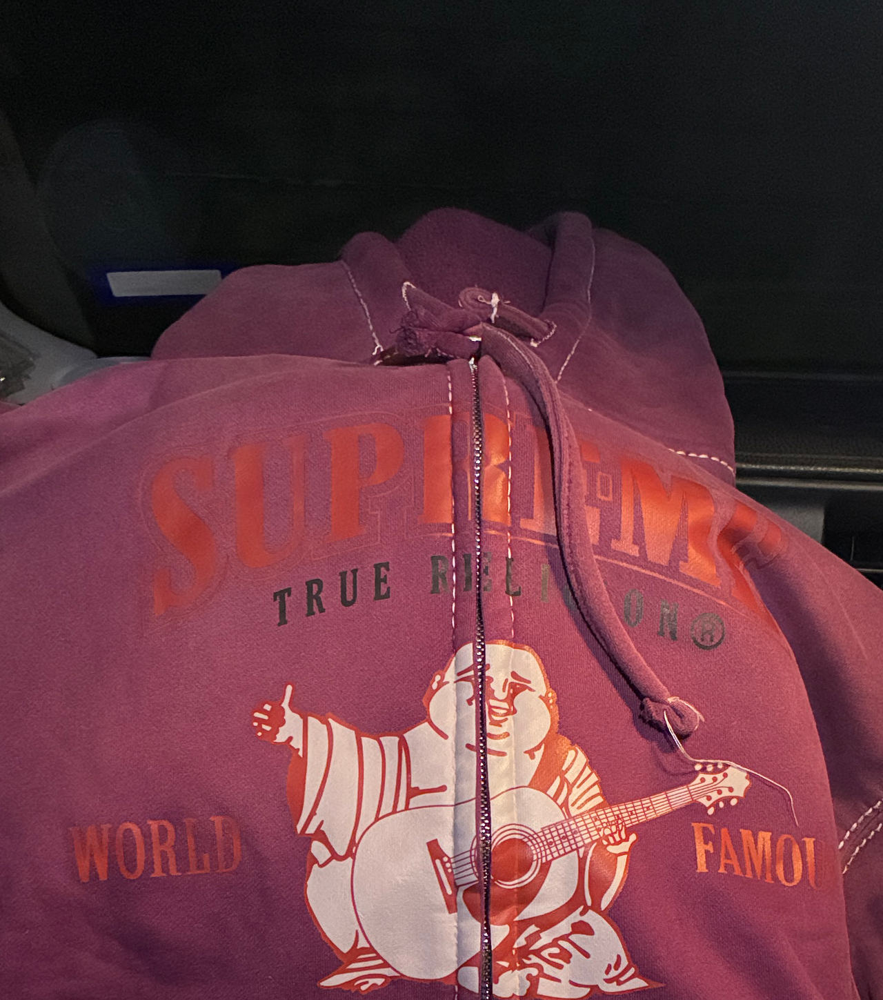 Supreme x True Religion Zip Up Hooded Sweatshirt Purple