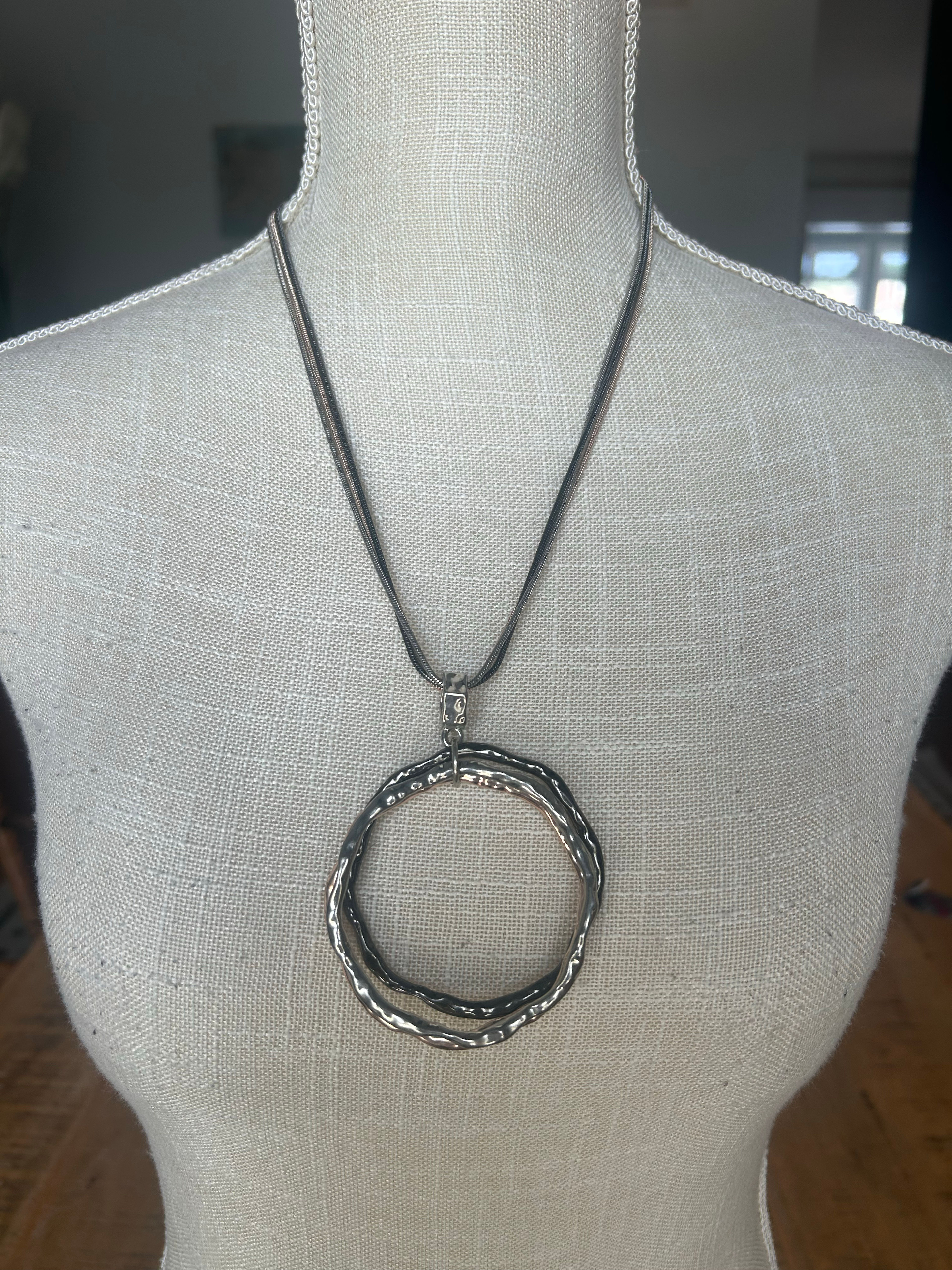 Statement Circle Pendant Necklace