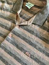 Lacoste Men's Pink & Grey Striped Polo Shirt - Image 3
