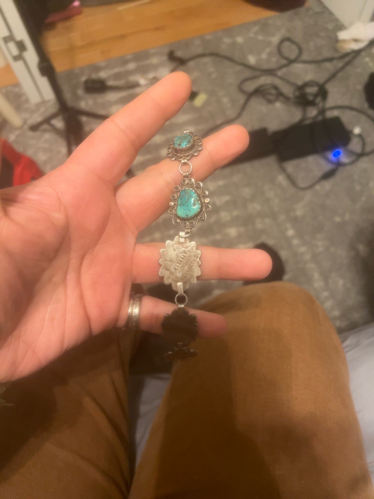 Etsitty Turquoise & Sterling Silver link bracelet