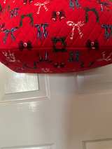 Vera Bradley Red Holiday Bows Quilted Tote Bag - Image 4