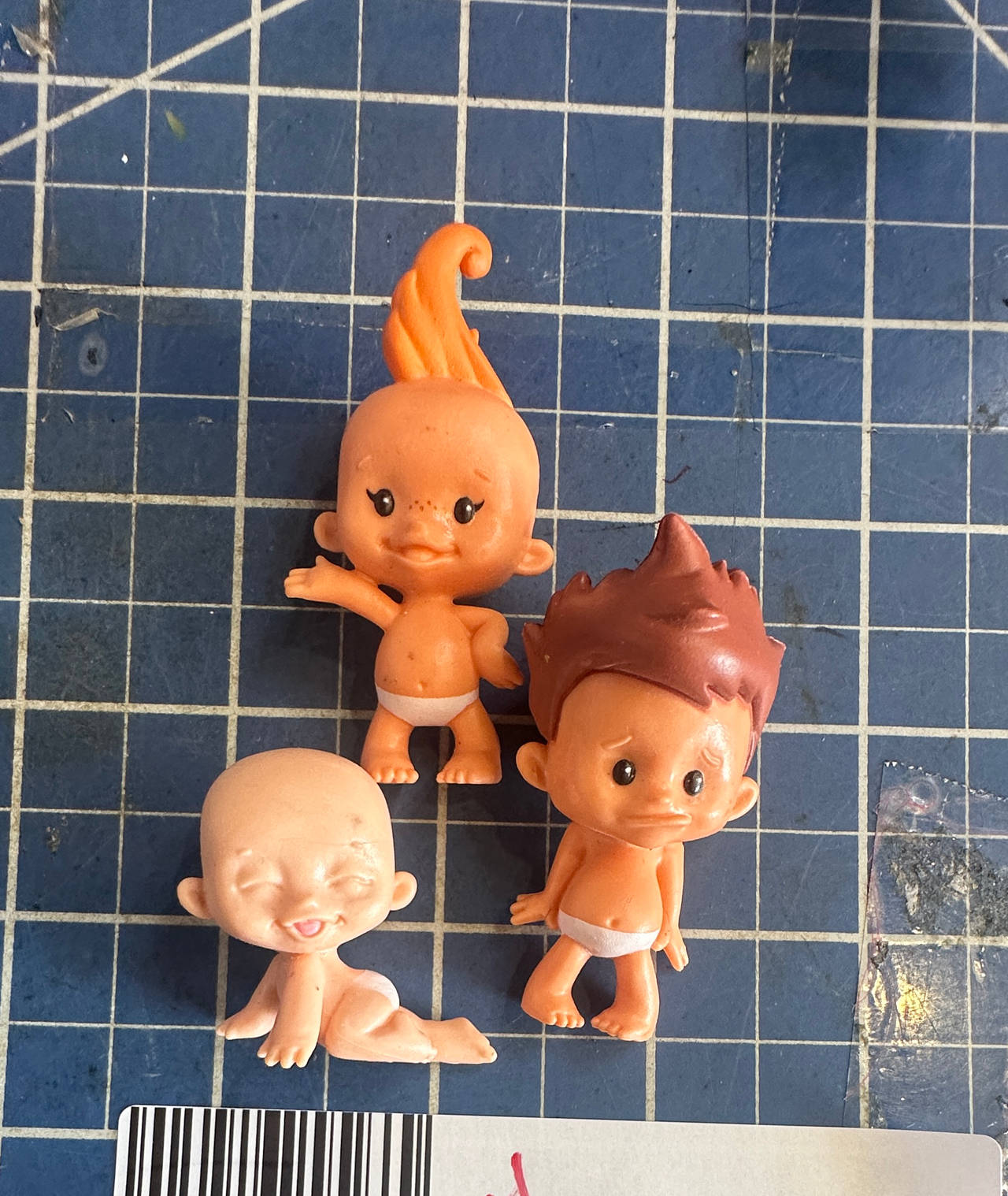 Galoob BABY FACE mini pvc vtg figure bundle 3 pcs.  104?