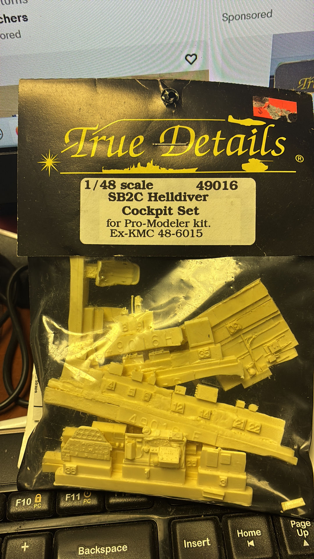 True Details 1/48 SB2C Helldiver Cockpit Set for Pro-Modeler kit