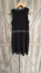 Michael Kors Sleeveless Animal Print Trim Dress women’s XS - Image 3