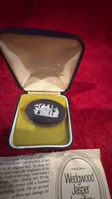 Wedgwood Black Jasperware Silver Brooch - Image 7