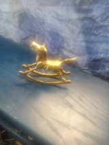 Vintage Brass Rocking Horse Figurine - Image 1