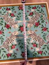 White Tiger and Rose Framed Wall Art - Image 2