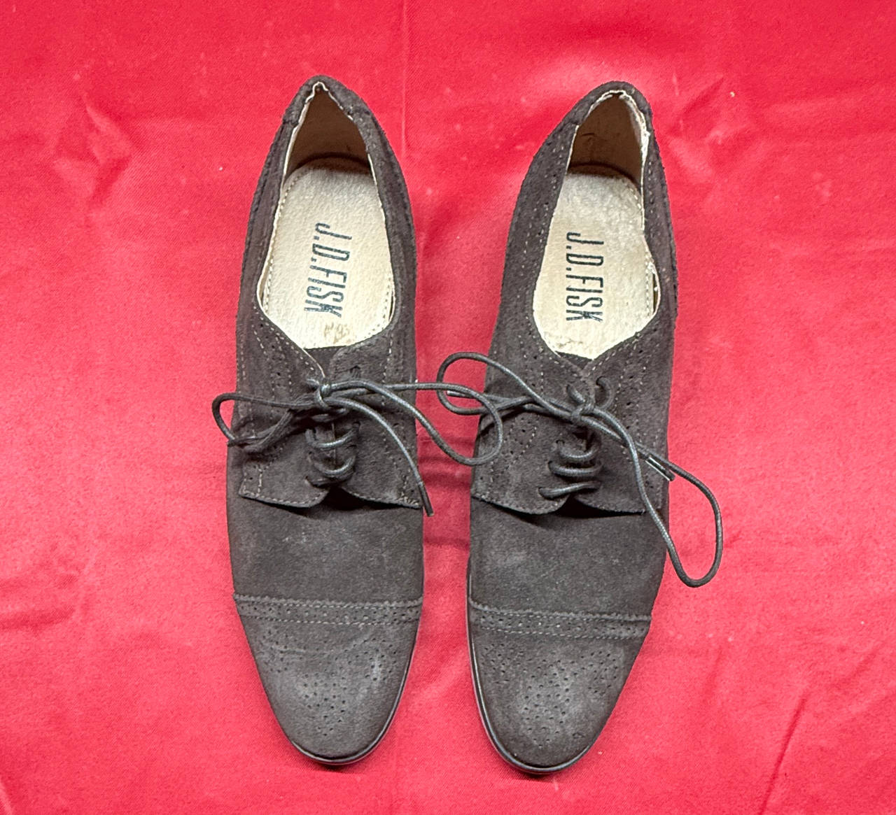 J.D. Fisk Suede Cap Toe Oxfords Size 8.5