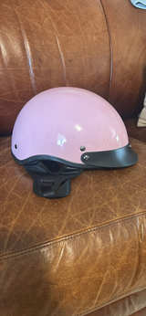 CAN Motorcycle Duckbill Half Helmet - Pink, Size Large - Image 2