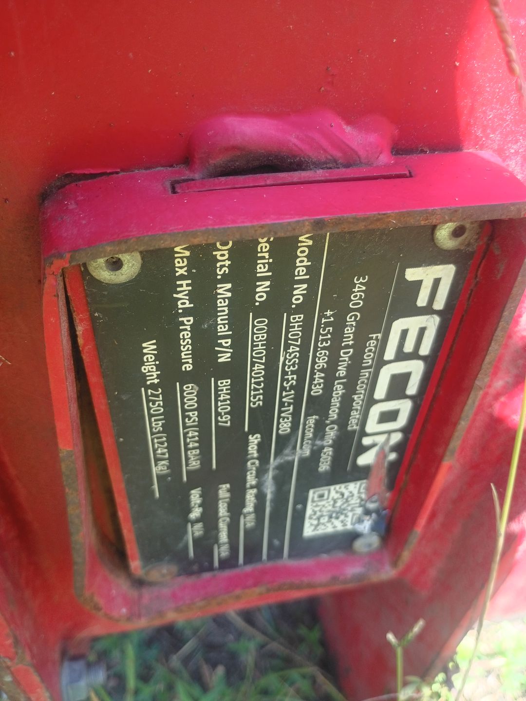 Fecon Bull Hog Mulcher Attachment