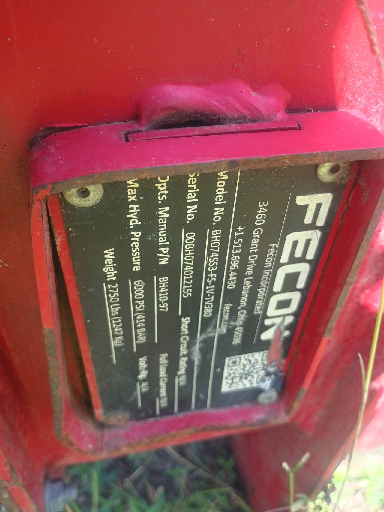 Fecon Bull Hog Mulcher Attachment