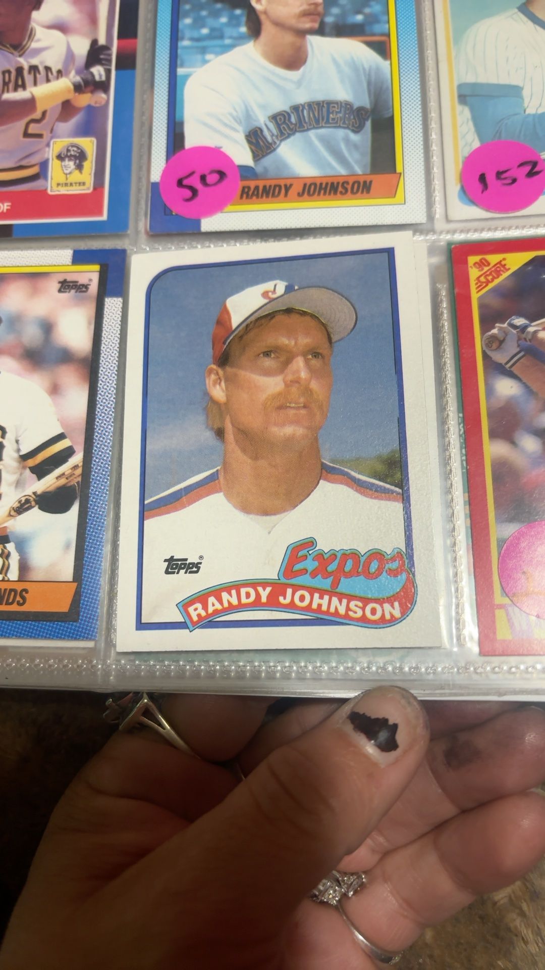 Topps 1989 Randy Johnson Rookie Card #647