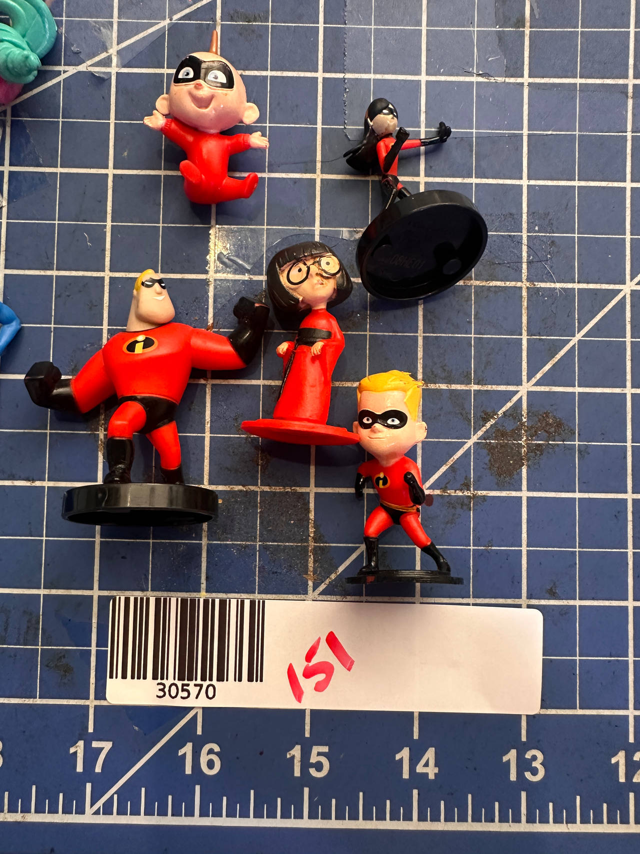 Disney Pixar The Incredibles Mini Figure caketopper set 5 pcs. 151