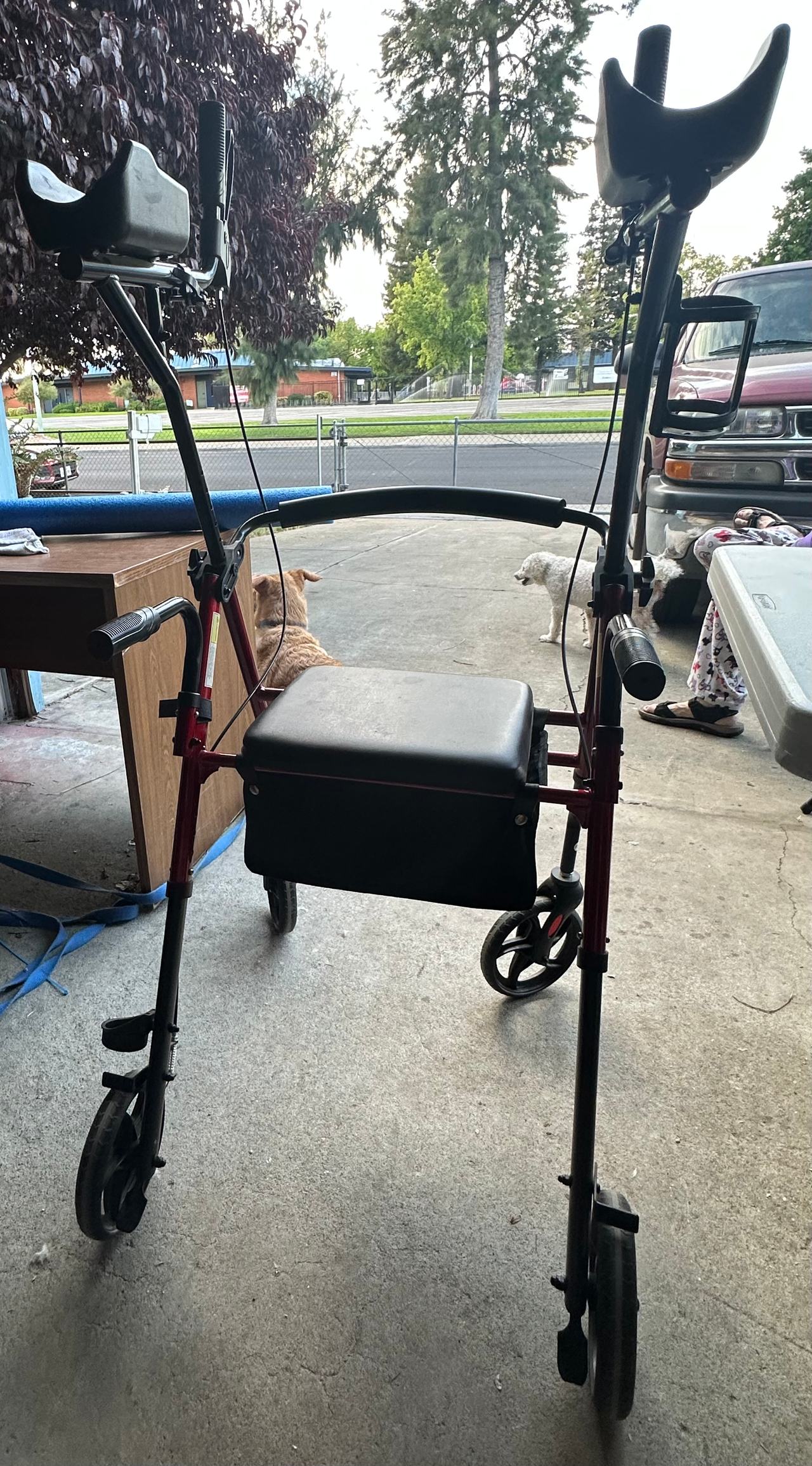 Upright Rollator Walker by Elenker