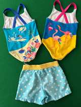 Mini Boden Girls Swimsuit and Shorts Set 2-3T - Image 2