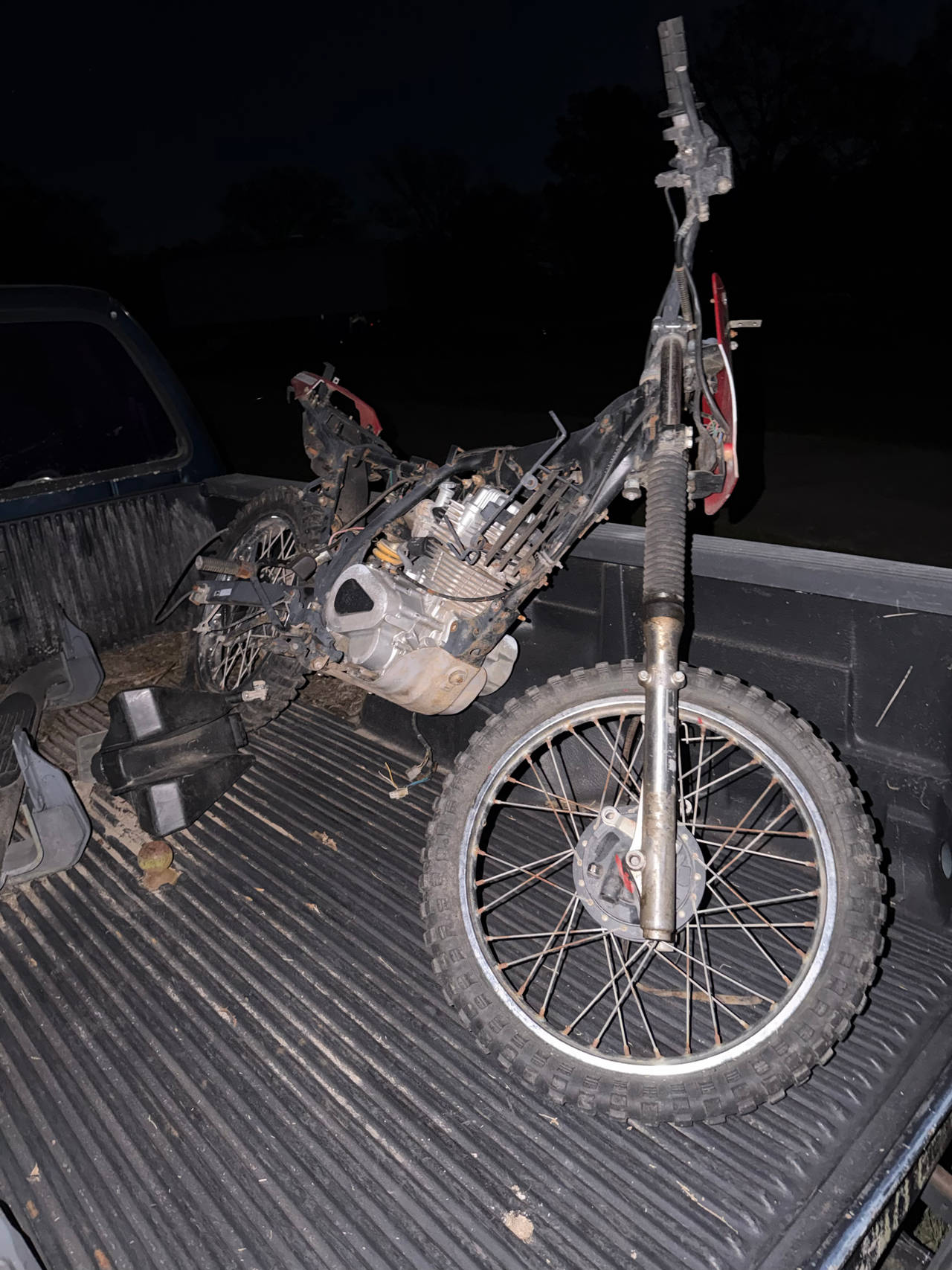 Dirt Bike Frame with Engine