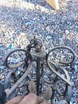 Vintage Wrought Iron 3-Light Hanging Lantern - Image 4