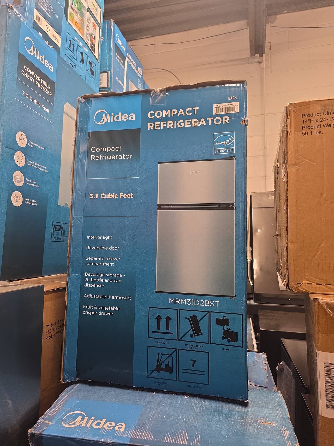 Midea 3.1 Cu. Ft. Compact Refrigerator with Double Door
