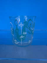 Anchor Hocking Teal Glass Jar Amish Pattern - Image 1