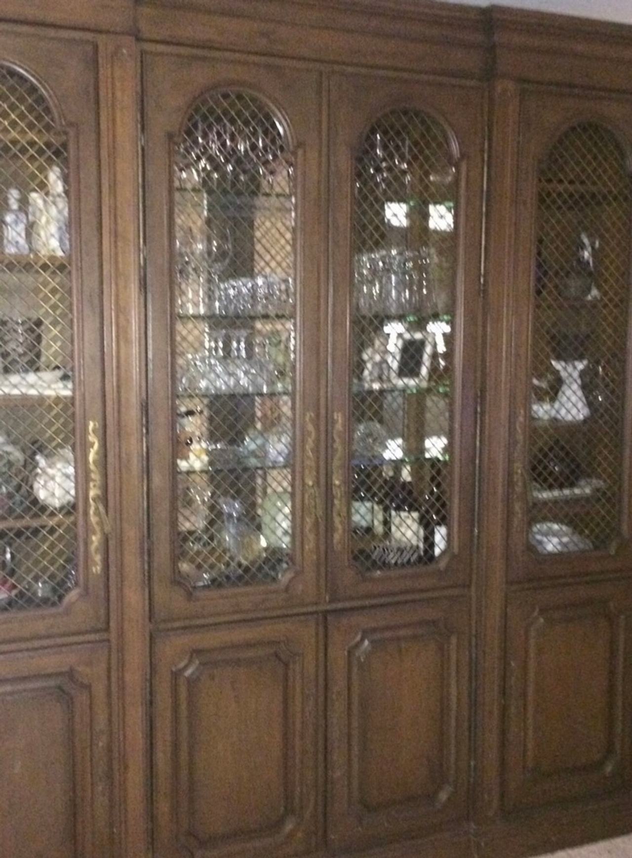 Vintage Wood China Cabinet
