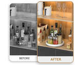 Lazy Susan Organizers for Kitchen Storage - 2 Set of Turntables for Cabinet - Image 2