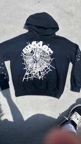 Sp5der Worldwide Black/White Hoodie - Image 1