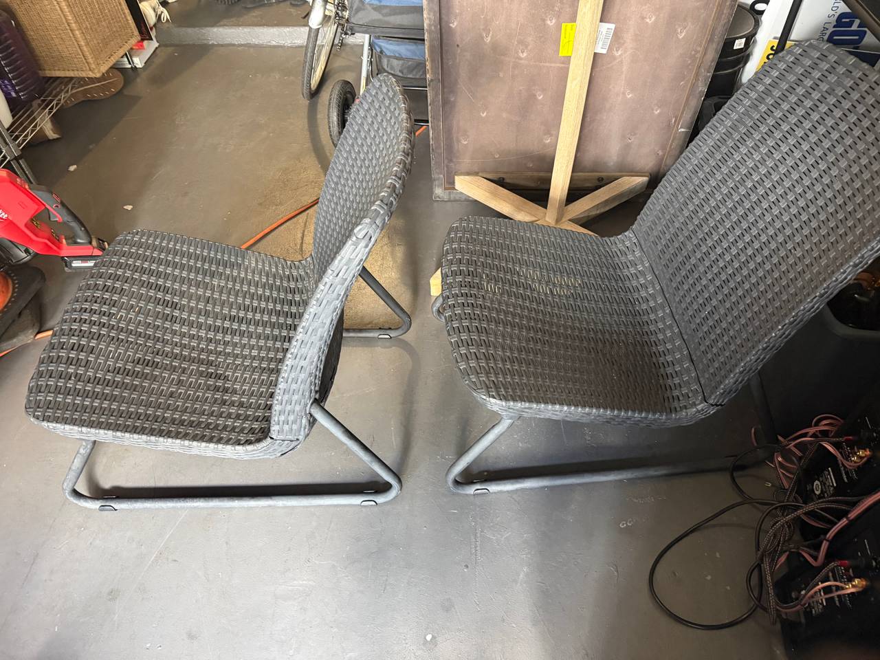 Wicker Base Lounge Chairs