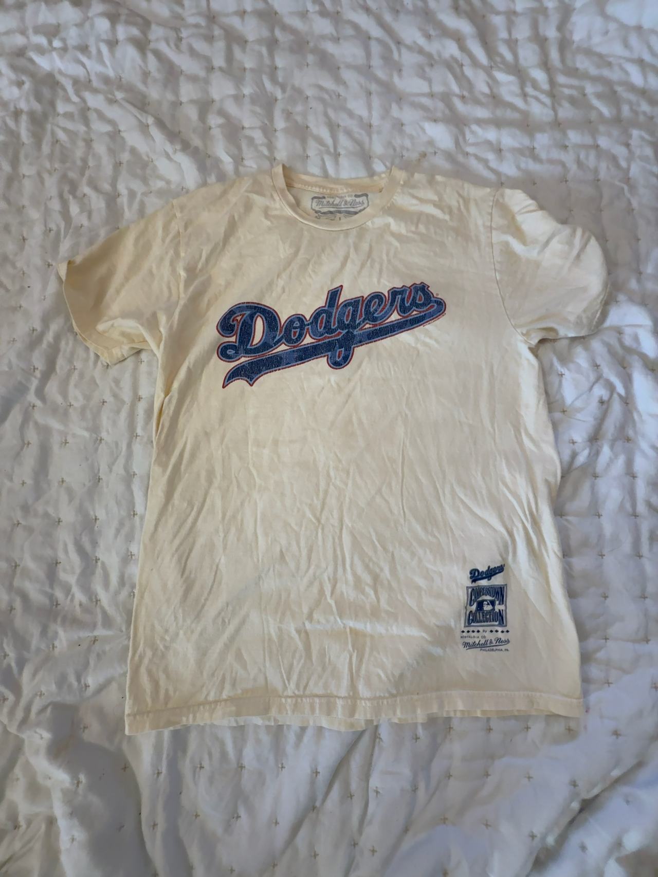 Mitchell & Ness MLB Los Angeles Dodgers T-Shirt Eggshell/Linen