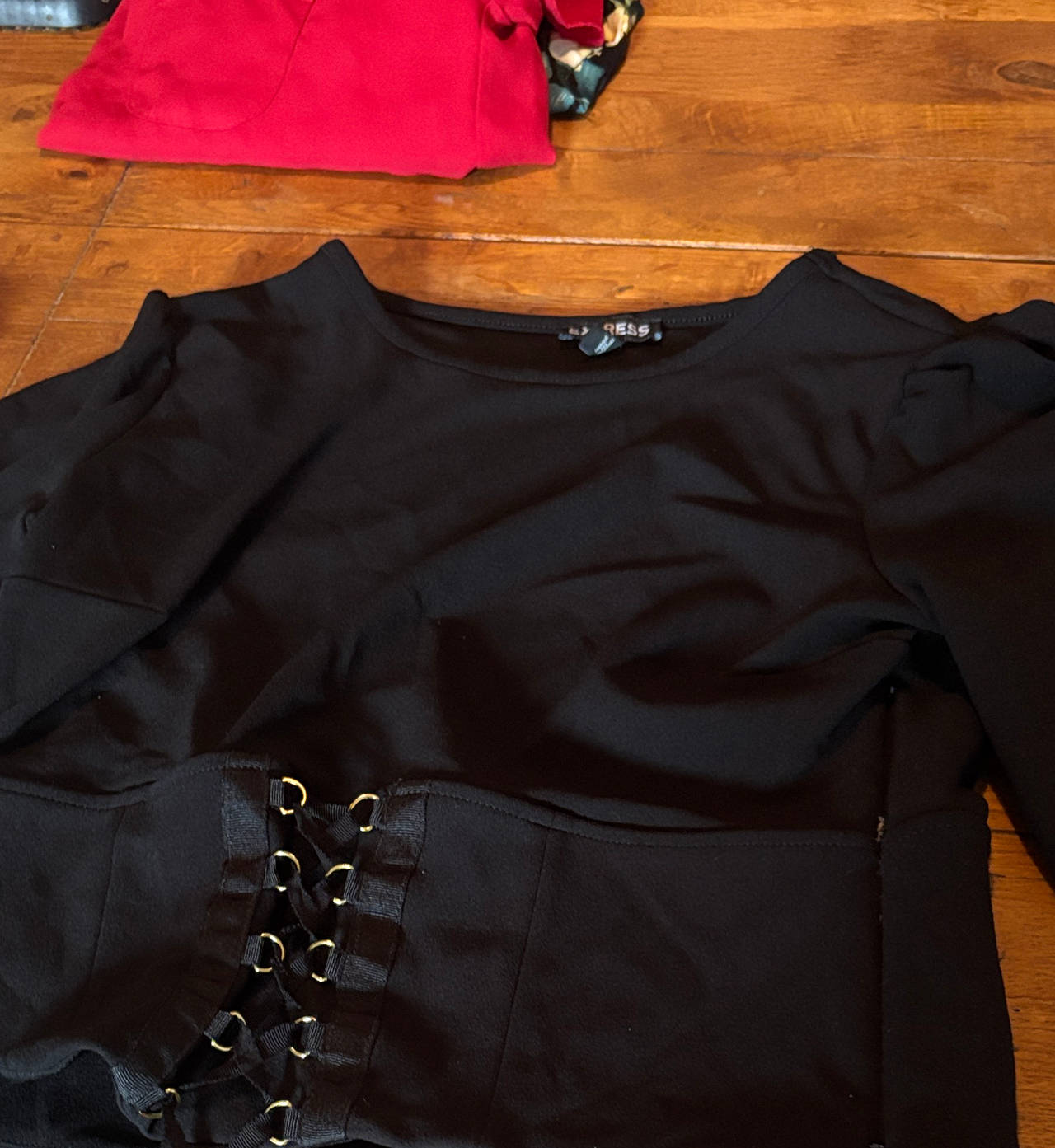 Express Lace-Up Corset Waist Top