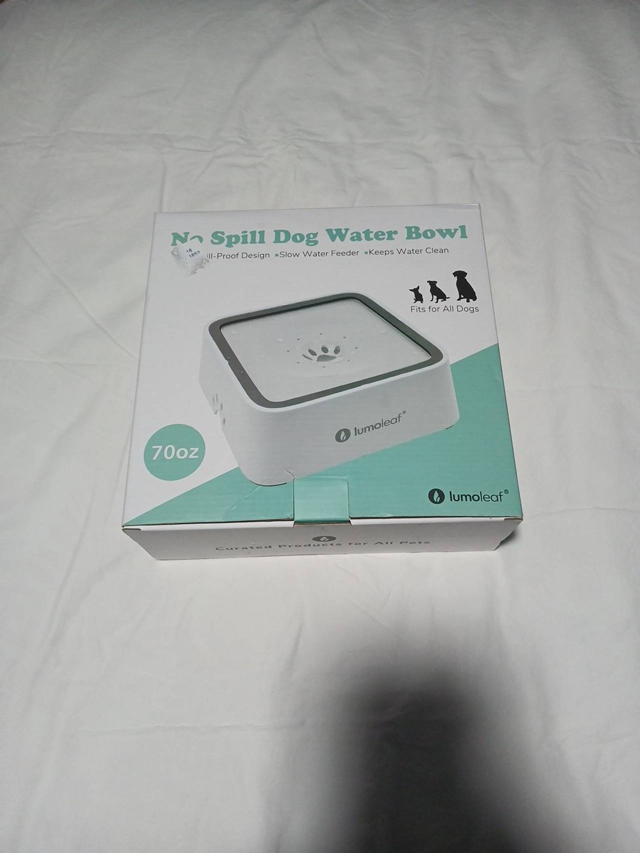 Lumoleaf No Spill Dog Water Bowl 70oz