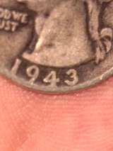 1943 DDO ERROR Washington Silver Wartime Quarter  - Image 4