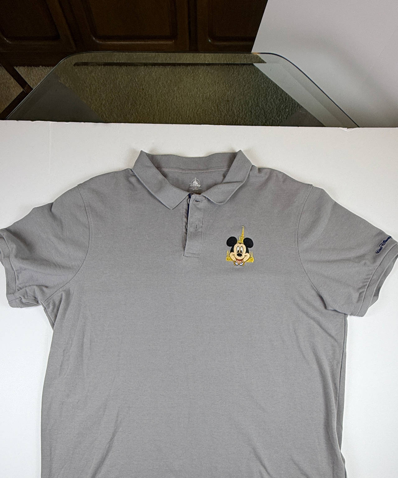 Disney Parks Mickey Mouse 50th Anniversary Gray Polo Shirt