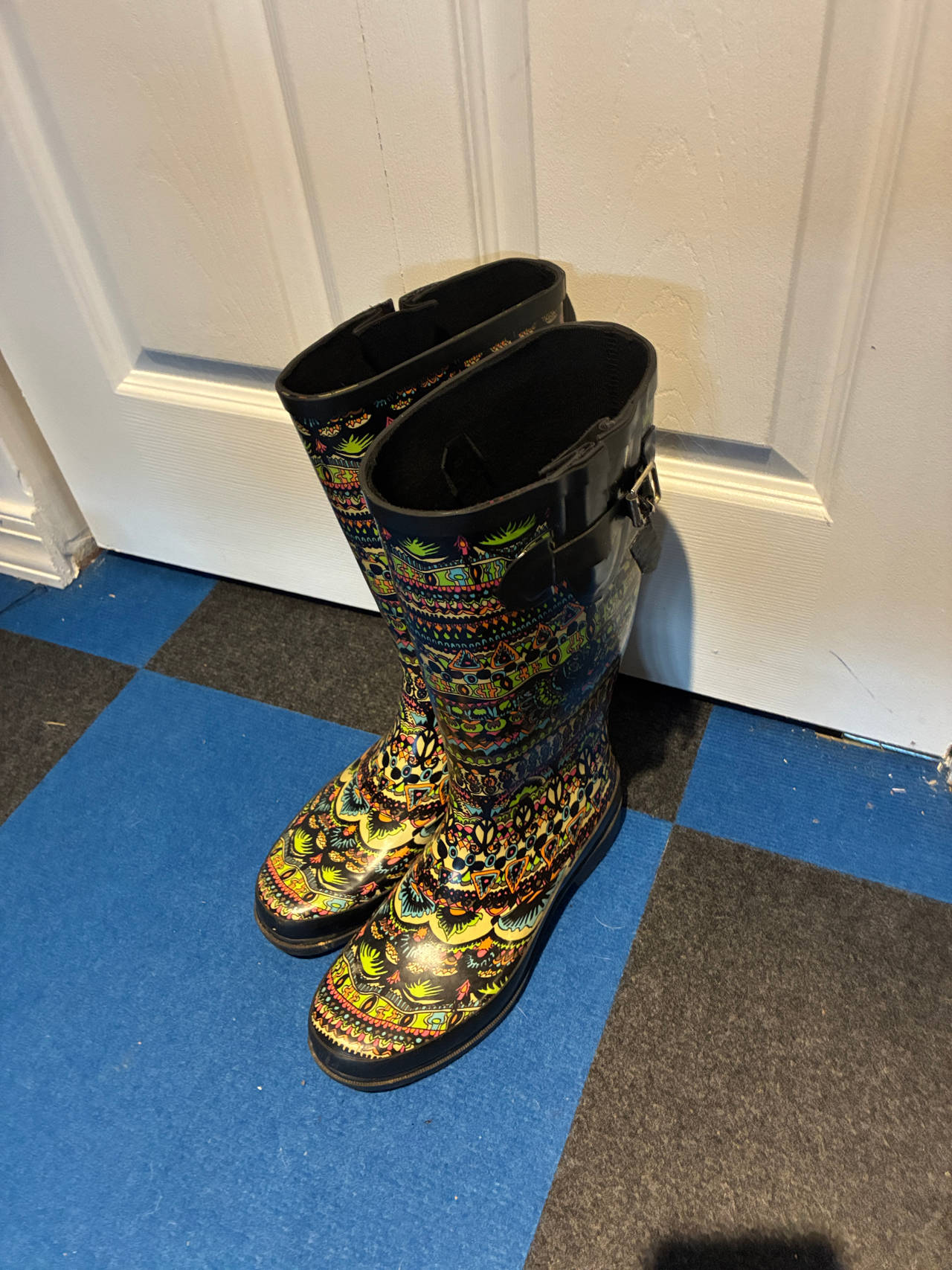 Women's Patterned Rubber Rain Boots