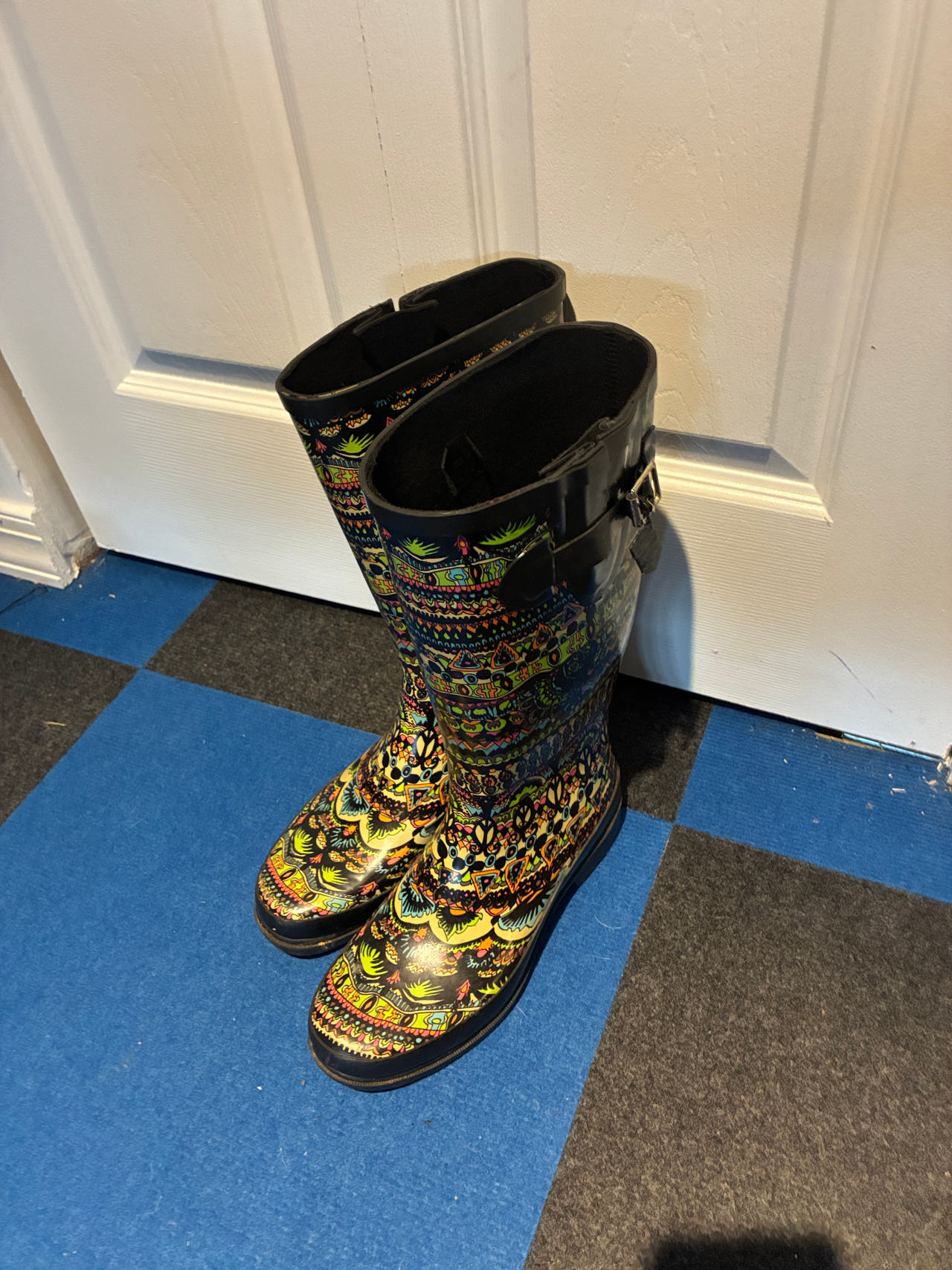 Women's Patterned Rubber Rain Boots