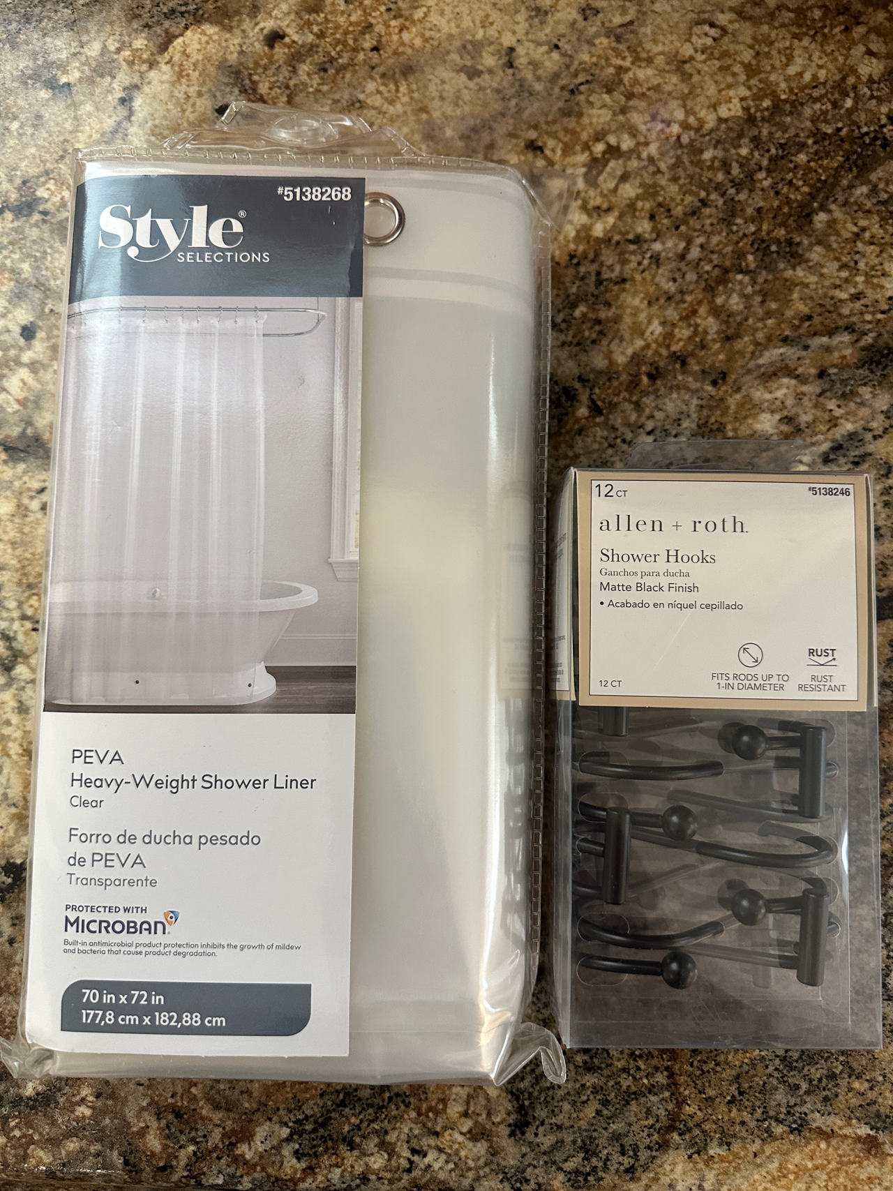 Style Selections PEVA Heavy-Weight Shower Liner Clear