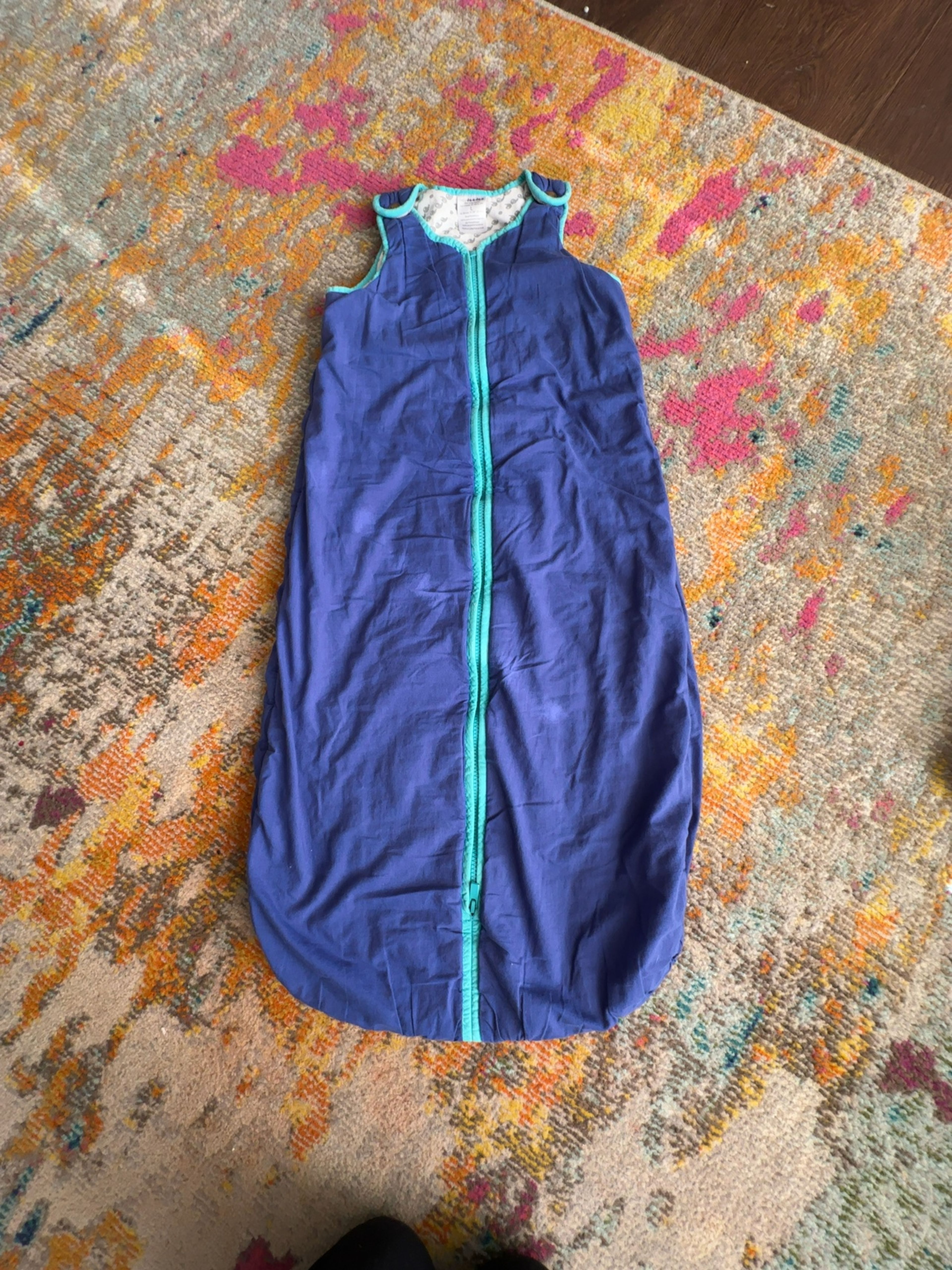 Large- Baby Deedee Sleep Nest Original Baby Sleep Sack Blue/Teal